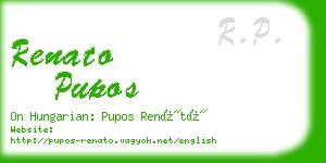 renato pupos business card